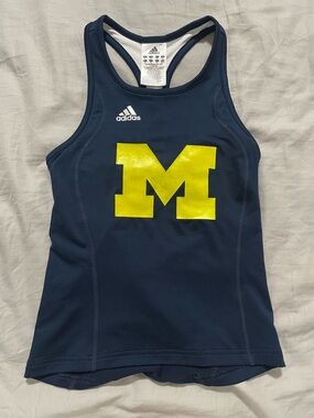 3/$15 adidas Navy Racerback University of Michigan Race Tank